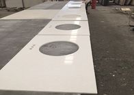 বিশুদ্ধ হোয়াইট কৃত্রিম কোয়ার্টজ Countertops, জনপ্রিয় কোয়ার্টজ ভ্যানিটি Countertops